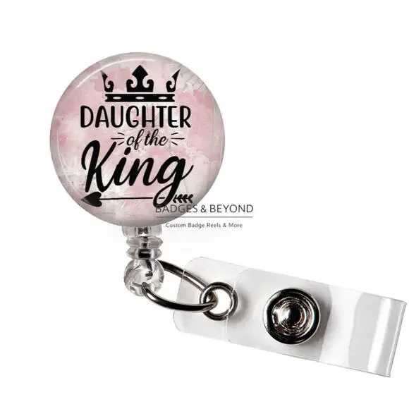 πβοΈ Daughter of the King Badge Reel | Christian Retractable ID Holder - Picture 1 of 5